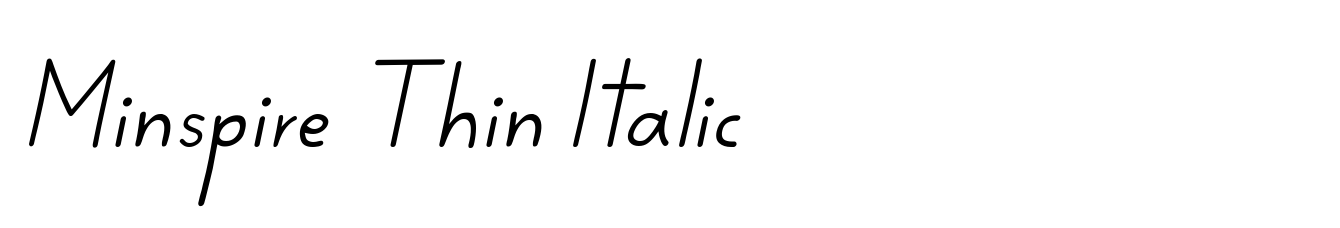 Minspire Thin Italic